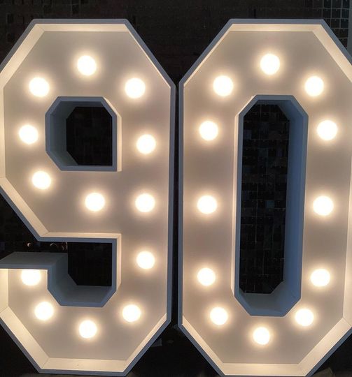 Party Rental Light Up  Marquee Numbers