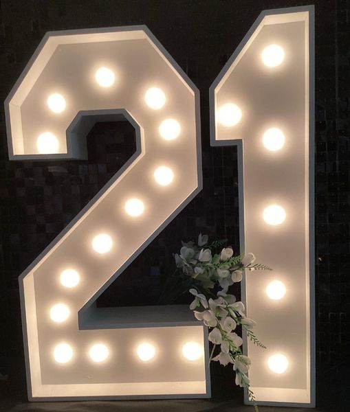 Party Rental Light Up  Marquee Numbers