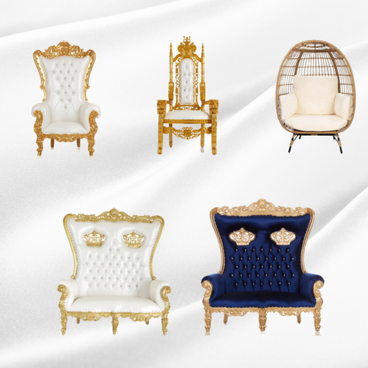 King Queen Throne Chairs & Event Accent Chairs