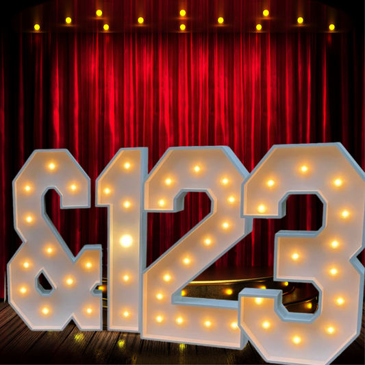 Party Rental Light Up  Marquee Numbers