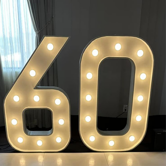 Party Rental Light Up  Marquee Numbers